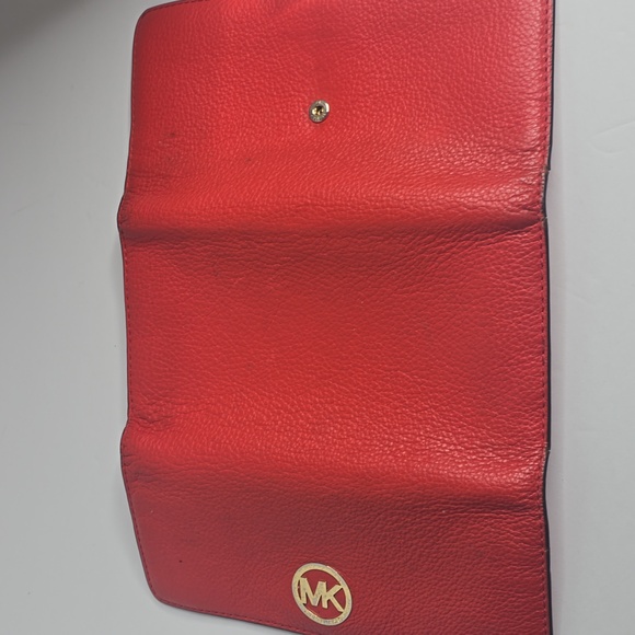 Michael Kors Red Leather Wallet - Picture 8 of 11